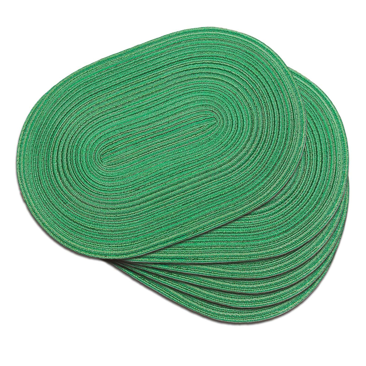 Placemats Set of 6, Woven Oval Braided Dining Table Mats(Brown)