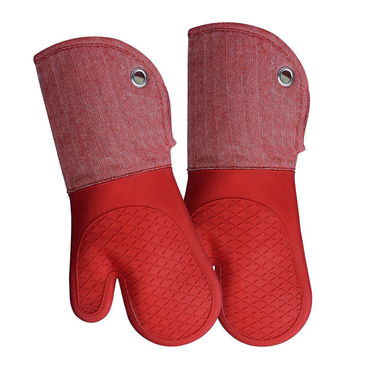 Professional Microwave Silicone Oven Mitts one Pair, Kitchen Mitten Set