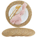 Round Woven Placemats 8PCS 13in Rattan Charger Wicker Boho Place mat