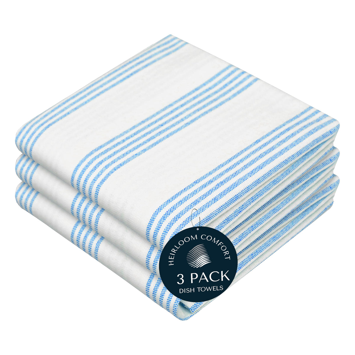 Rust Stripe Dish Towels, 5 Pack, 100% Cotton, Super Absorbent and Quick Dry, Multi Pin Striped Kitchen Towel Set, Durable Wash Cloths for Kitchen Use, Cleaning & Drying Dishes