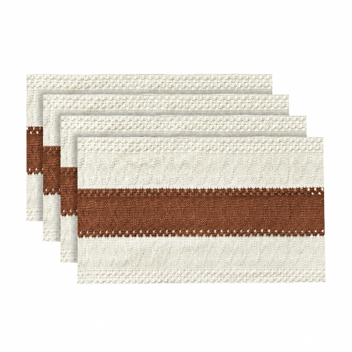 Artoid Mode Dark Blue Rustic Farmhouse Placemats Set of 4-12x18 Inch