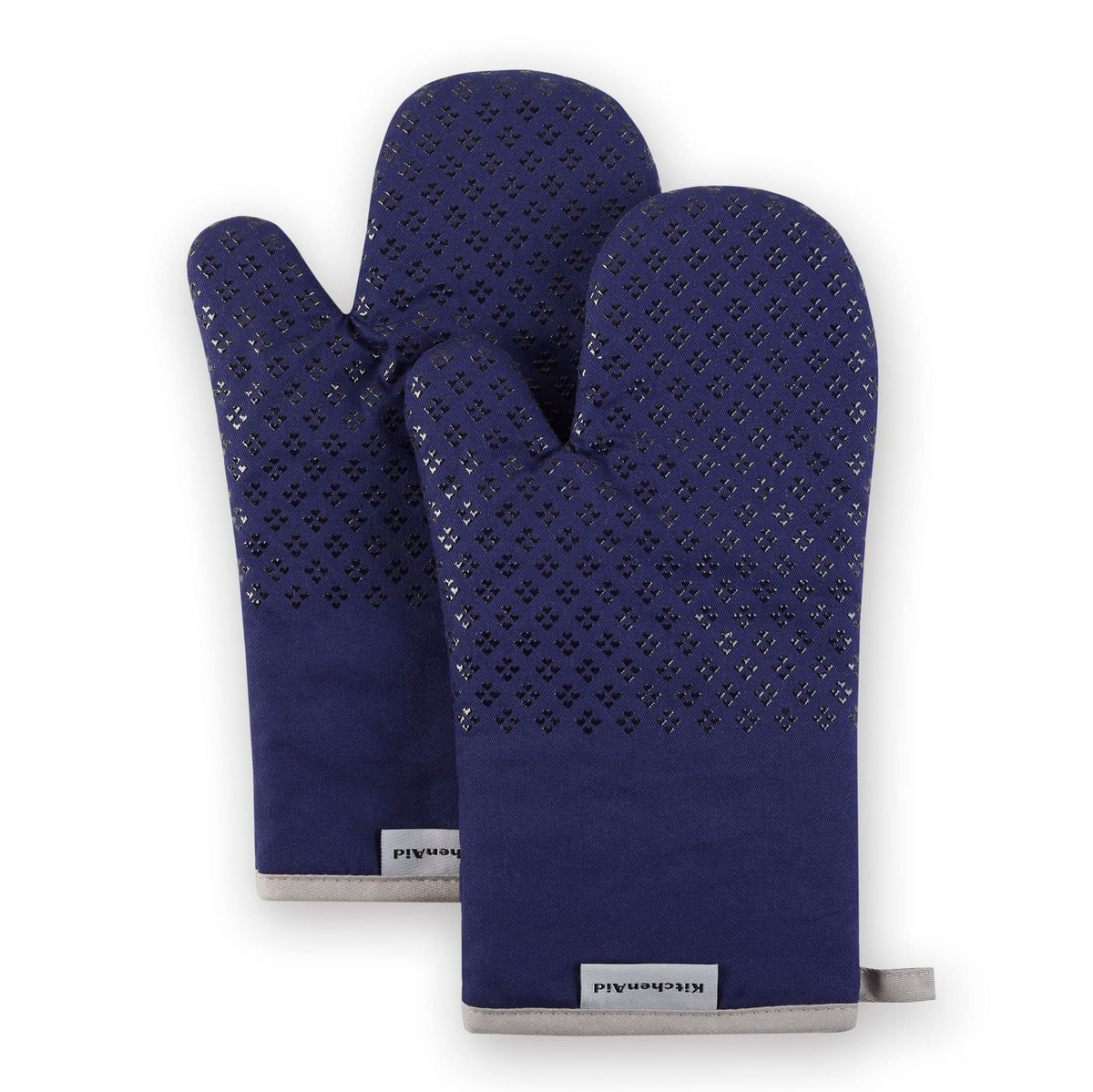 KitchenAid Asteroid Oven Mitt Set, 7"x12.5", Fog Blue, 2 Piece