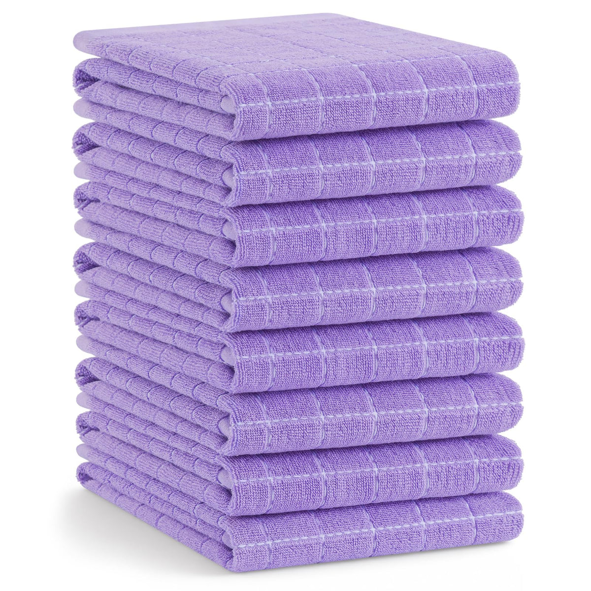 Homaxy 100% Cotton Terry Kitchen Towels, 4 Pack, Black