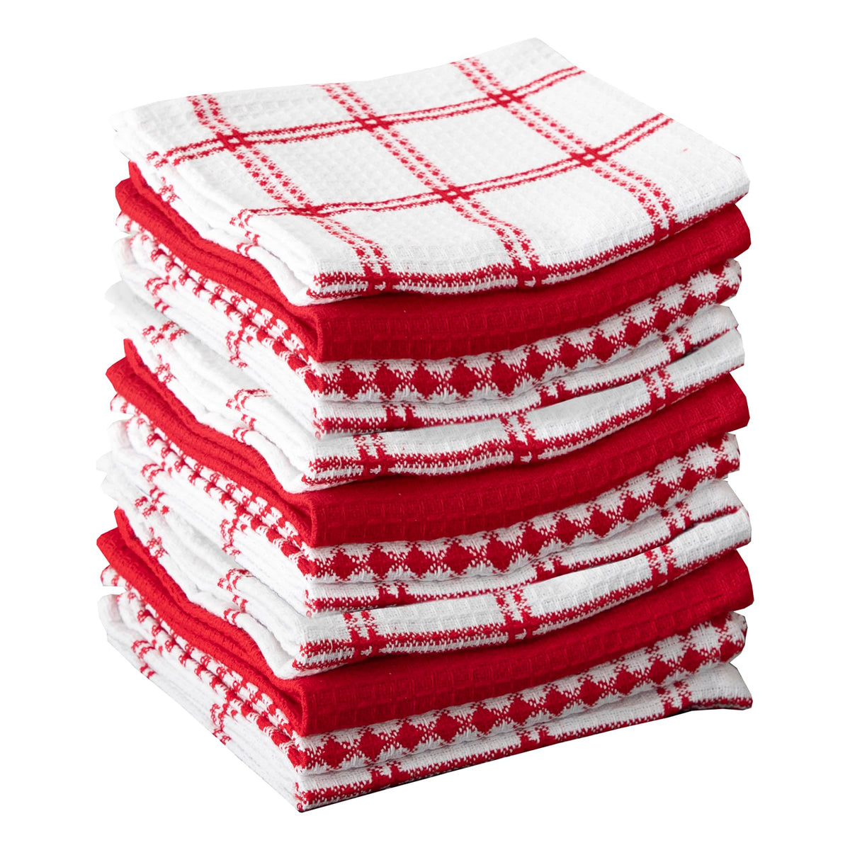 T-Fal Premium Waffle Dish Cloths: Highly Absorbent, Super Soft Long Lasting - 100% Cotton, 12"x13" Towel for Cleaning & Drying, (4-Pack), Sand