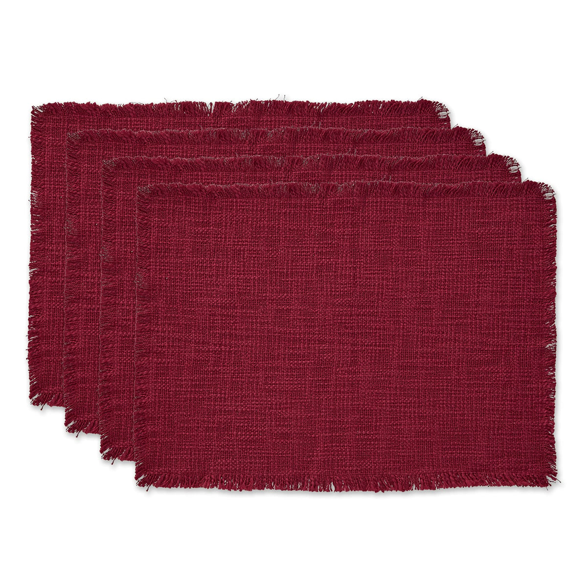 DII Linen Tabletop Collection Machine Washable, Placemat Set, 14.5x20.5, Cream, 4 Piece