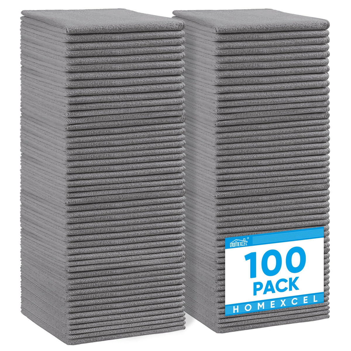 HOMEXCEL Microfiber Cleaning Cloth, Kitchen Towels 12 Pack, Lint Free, Scratch-Free, Highly Absorbent, Reusable Dish Towels for Kitchen and Household