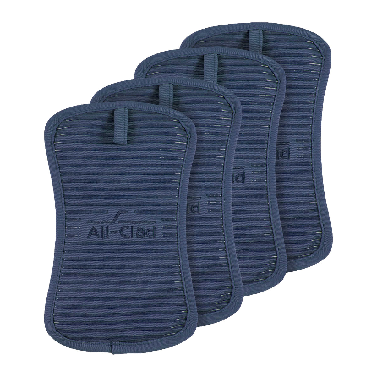 All-Clad Premium Pot Holder & Hot Pad: Heat Resistant to 500 Degrees - 100% Cotton, 10"x6.25" Hot Pad for Kitchen and Barbeque, (2-Pack), Indigo