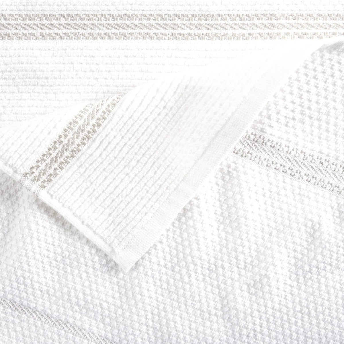 Martha Stewart Modern Waffle Kitchen Towel Set 6-Pack, Linen, 16"x28"