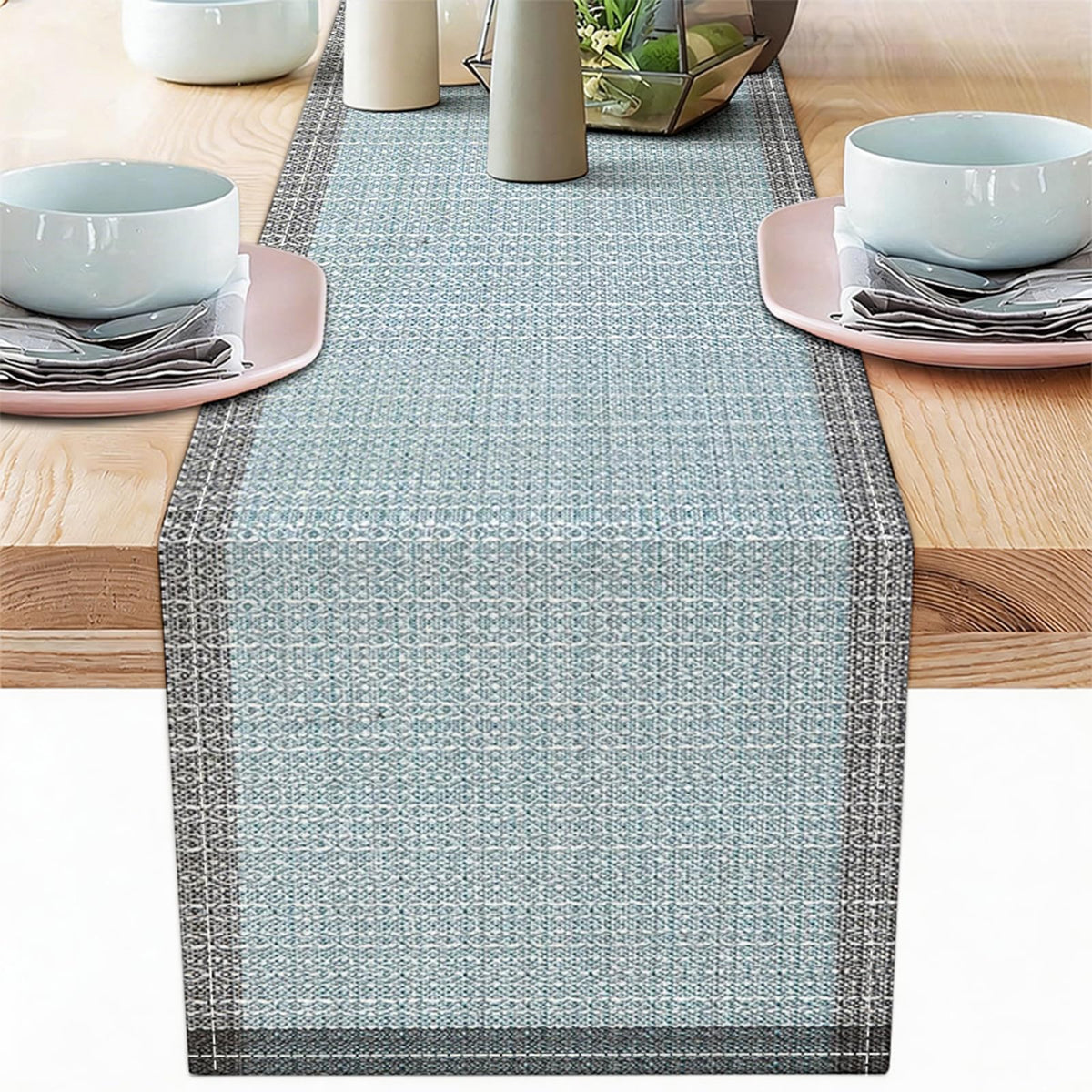Niviy Placemats, Placemats Set of 4 Washable Place Mats, Green 12" x 18"