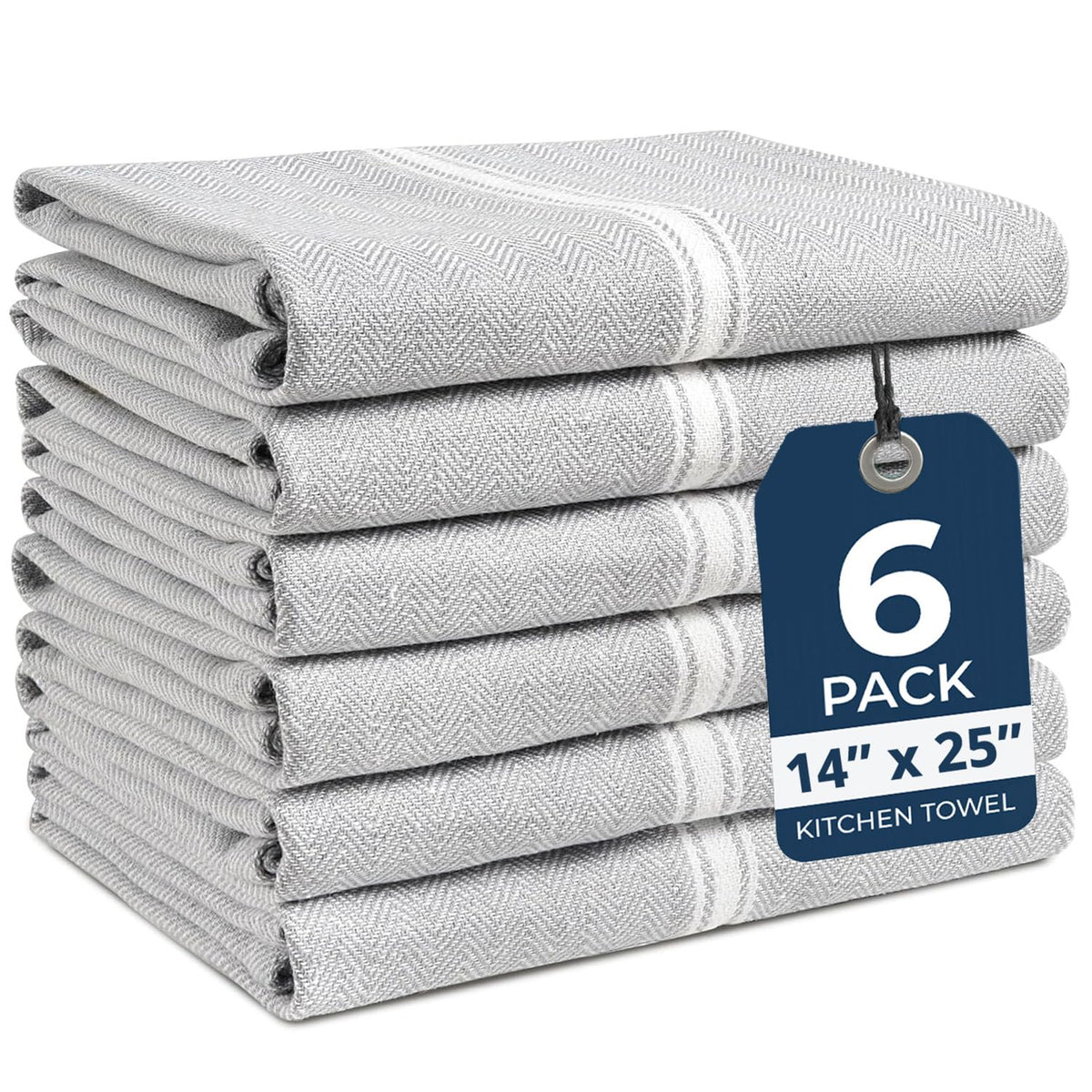 LANE LINEN Kitchen Hand Towels 100% Cotton Absorbent Lint-Free 12 Pack
