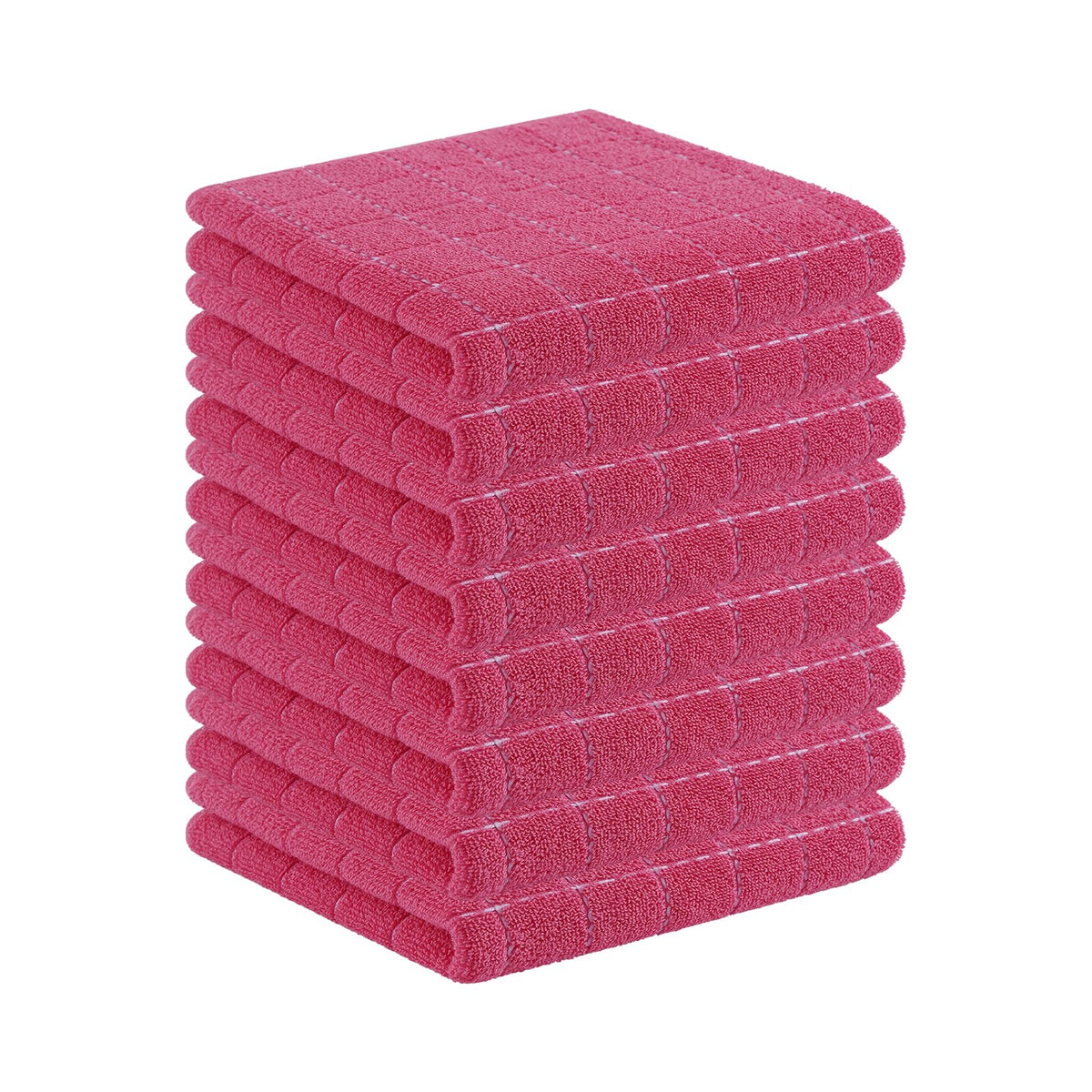 Homaxy 100% Cotton Terry Kitchen Towels, 4 Pack, Black