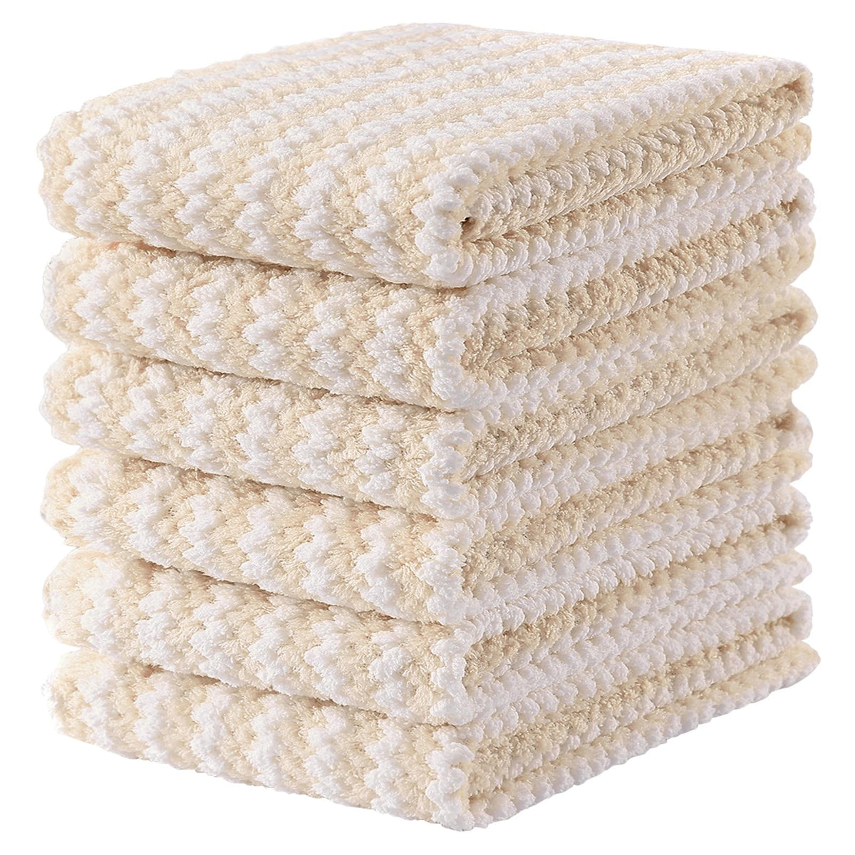 Homaxy 12 Pack Coral Velvet Dish Cloths, 10 x 10 inches, Dark Grey