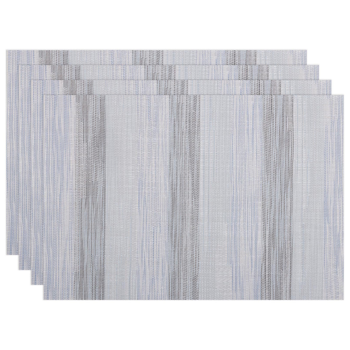 Winknowl Placemats Set of 8, Heat Resistant Non-Slip Vinyl Woven Table Mats for Dining Table, Washable Durable Elegant Place Mats for Kitchen Indoor/Outdoor Use (Beige Blue)