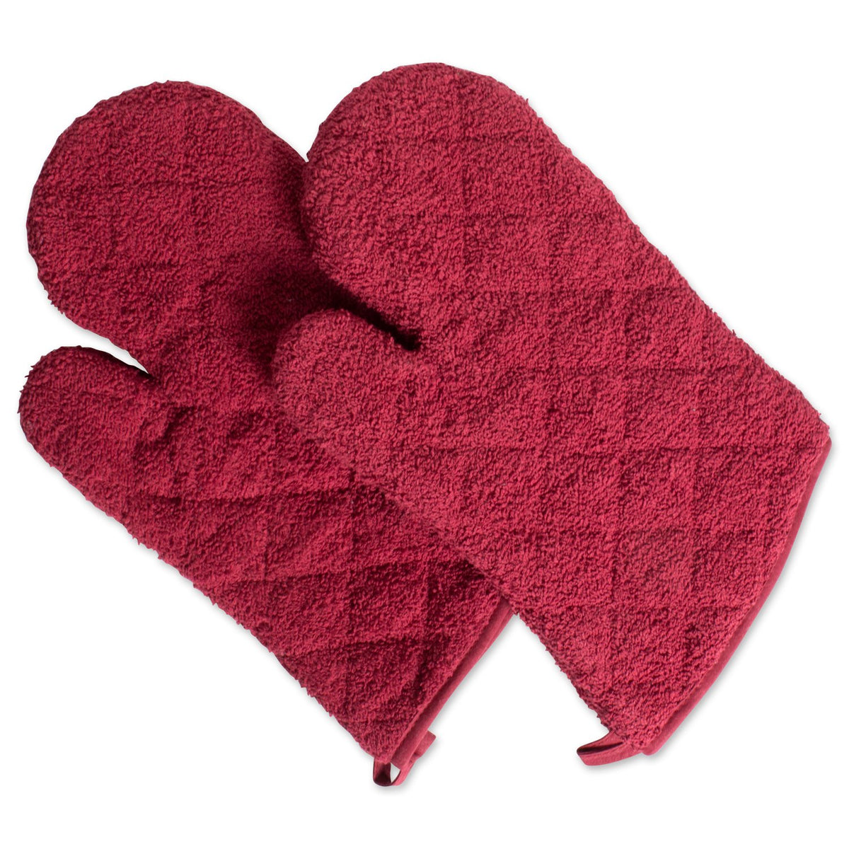 DII Basic Terry Collection 100% Cotton Quilted, Oven Mitt, Sage, 2 Piece