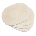 Placemats Set of 6, Woven Oval Braided Dining Table Mats(Brown)