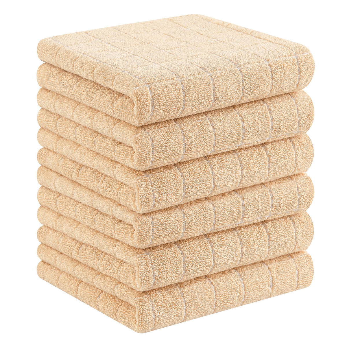 Homaxy 100% Cotton Terry Kitchen Towels, 4 Pack, Black