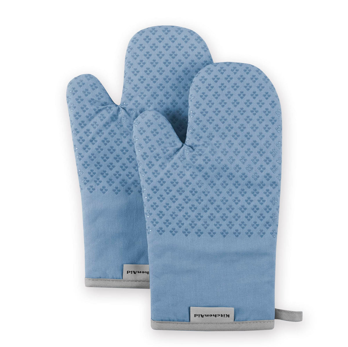KitchenAid Asteroid Oven Mitt Set, 7"x12.5", Fog Blue, 2 Piece