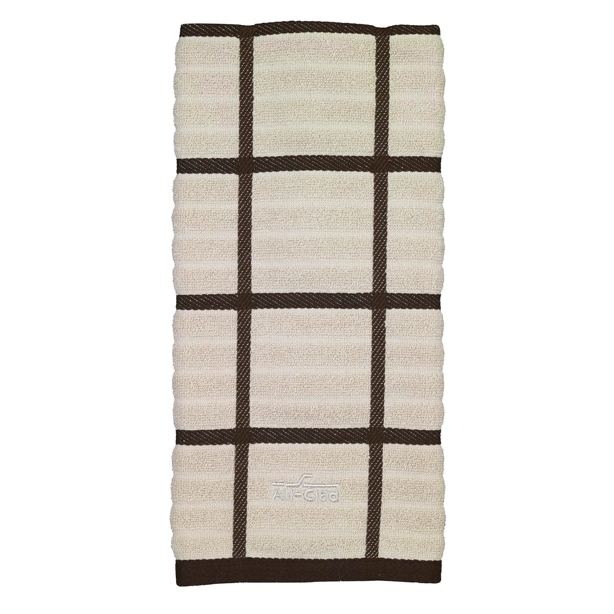 All-Clad Checked Kitchen Towel: Highly Absorbent, Super Soft Long Lasting - 100% Cotton, 17"x30" Tea Towel for Cleaning & Drying Dishes, Pans, Glassware, or Countertops, (1-Pack), Rainfall