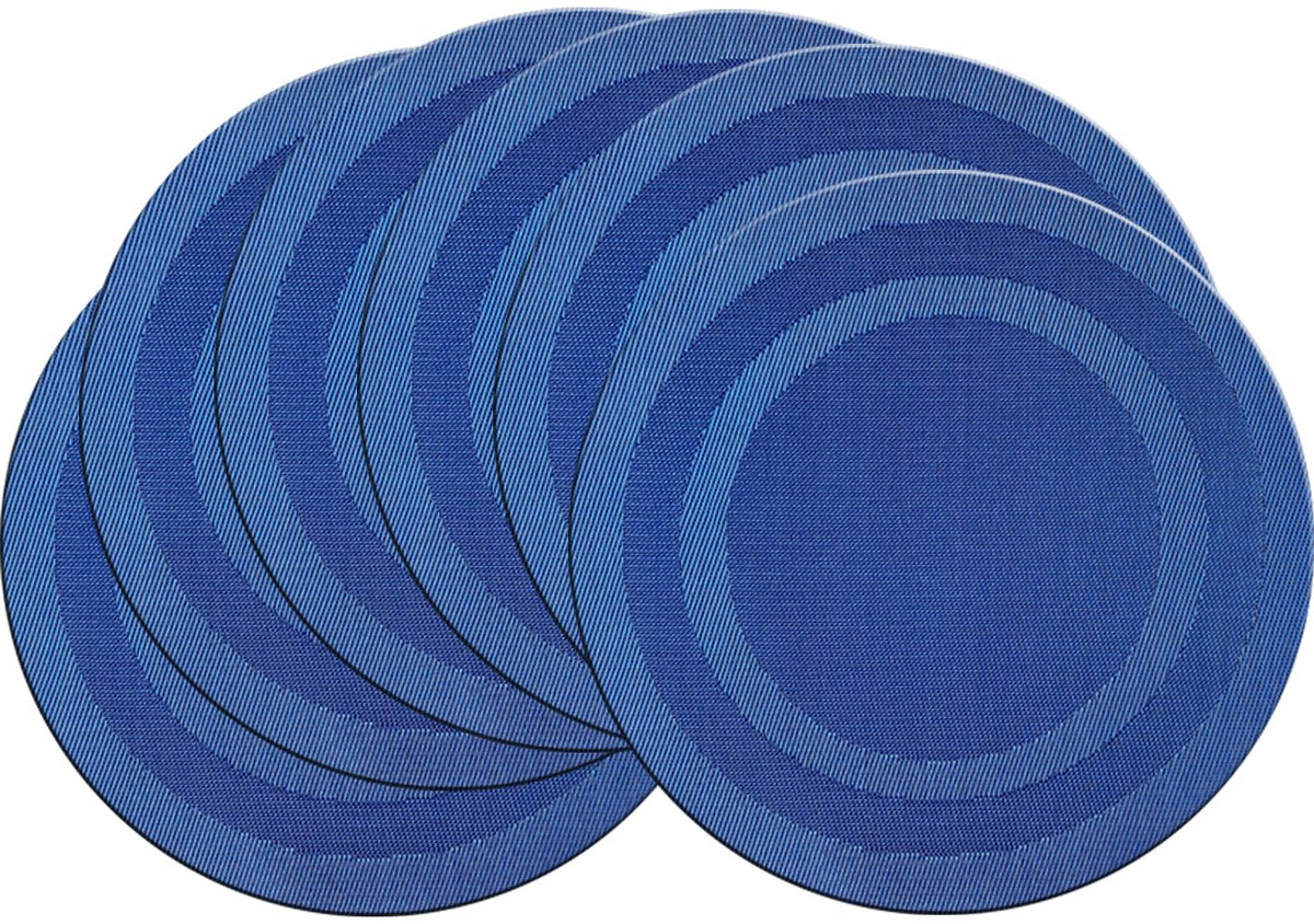 PIGCHCY Place Mats Heat-Resistant Non Slip Placemats Easy Wipe Clean Table Mats Woven Vinyl Placemats for Dining Table(Set of 6, Brown)