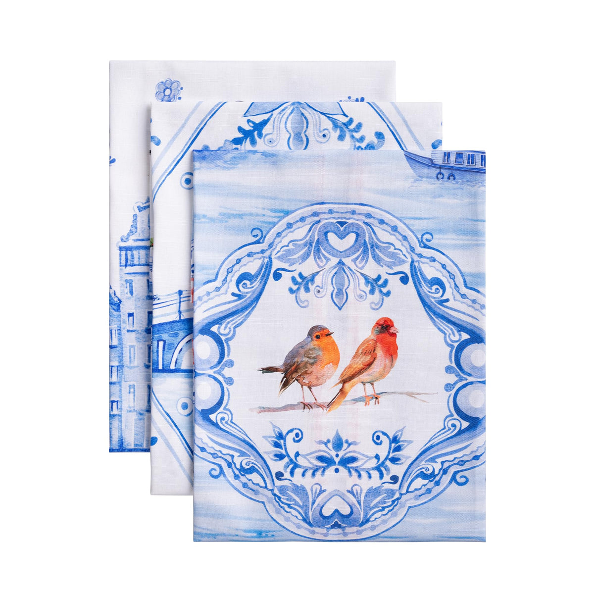 Maison d' Hermine Kitchen Towels Set of 3 Reusable 100% Cotton 27.50" x 20"