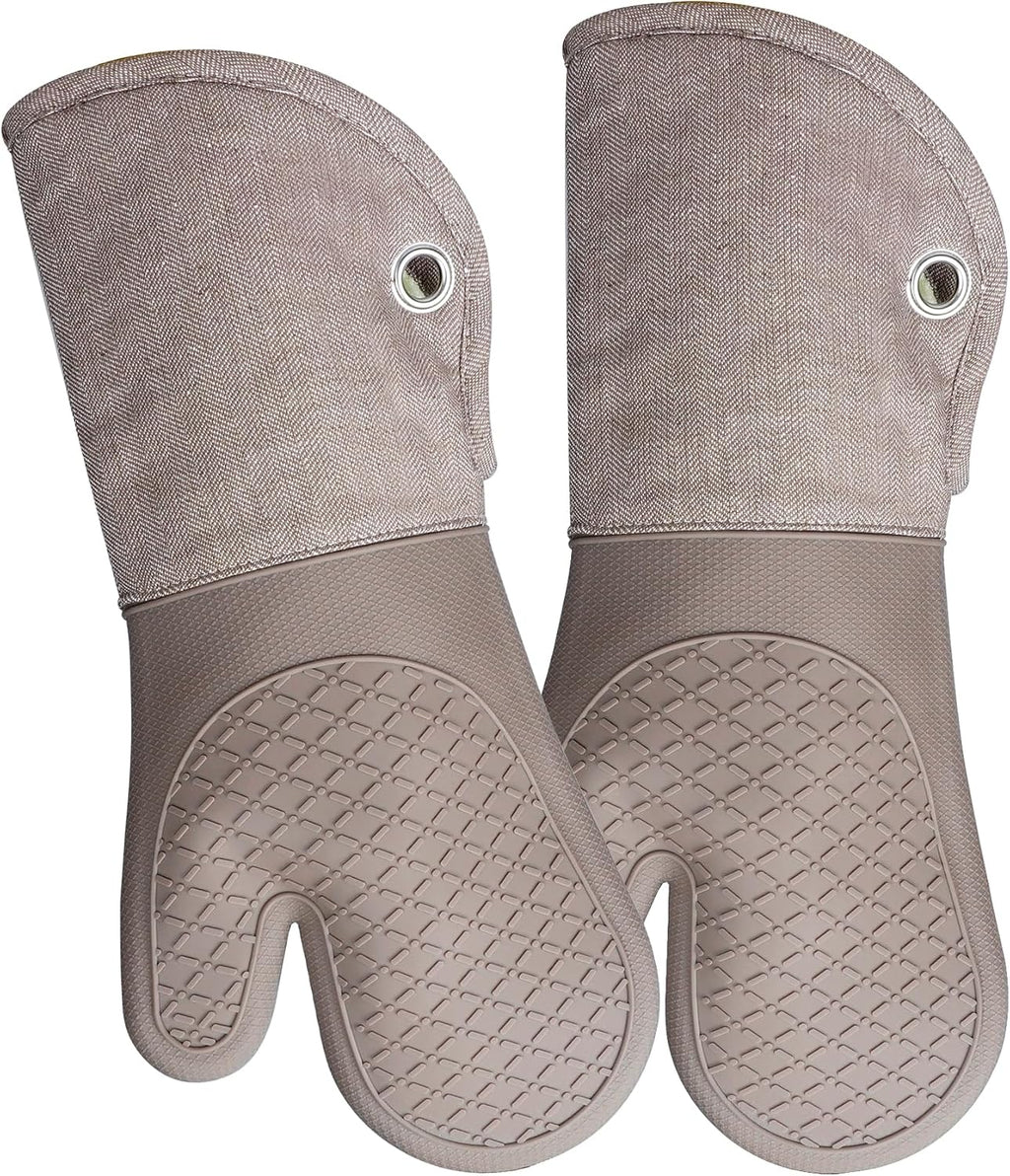 Professional Microwave Silicone Oven Mitts one Pair, Kitchen Mitten Set