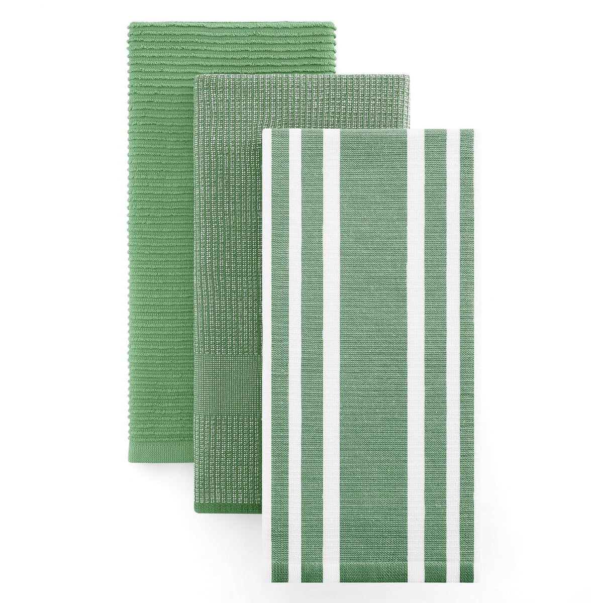 Homaxy Cotton 380 GSM Premium Kitchen Towels, 18"x 28", 6 Pack, Khaki