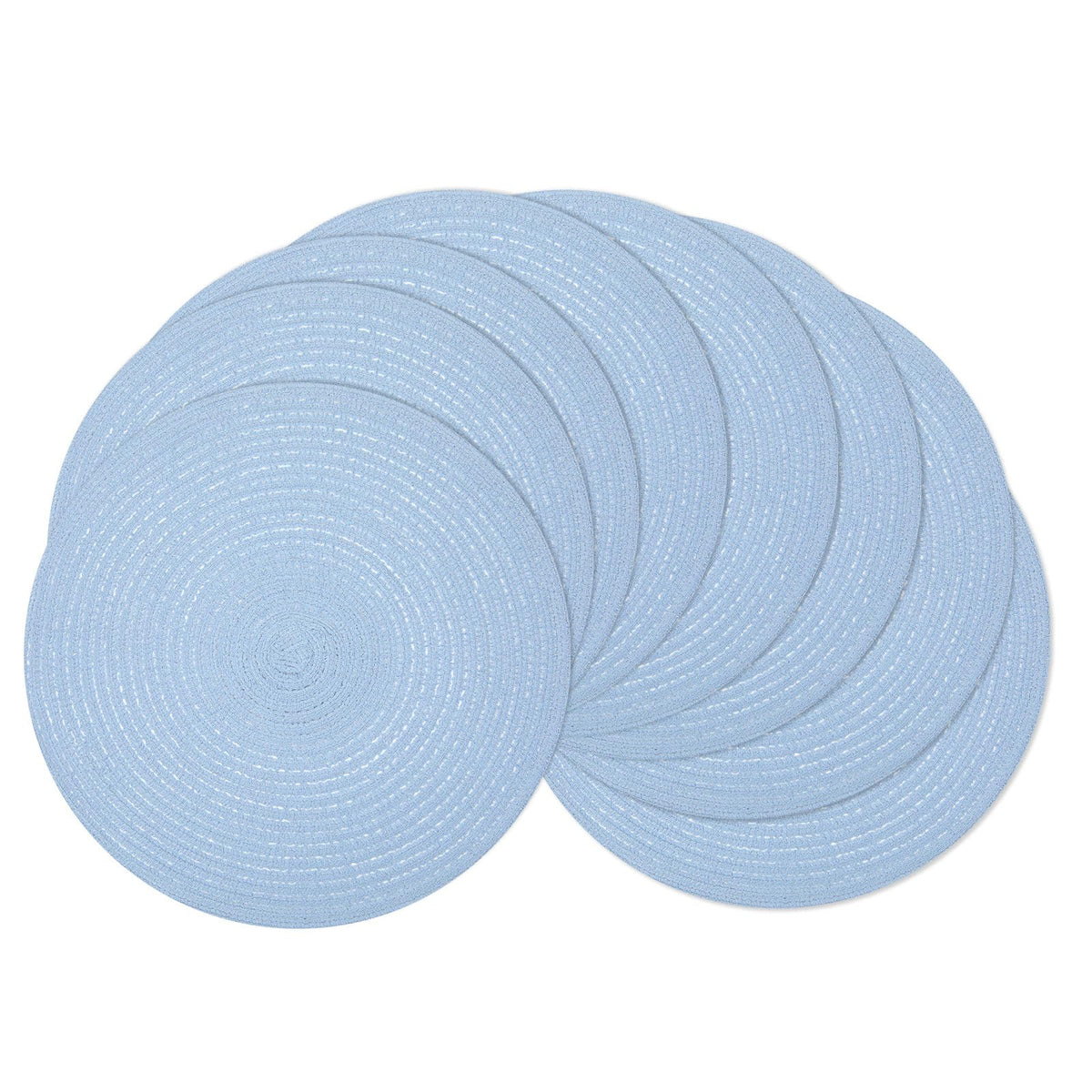 SHACOS Round Braided Placemats Set of 4 Washable Place Mats for Dining Tables 15 inch Non Slip Kitchen Table Mats (Beige, 4)