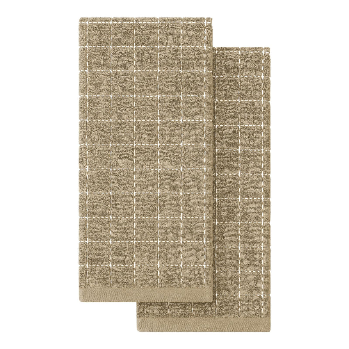 Homaxy 100% Cotton Terry Kitchen Towels, 2 Pack, Black