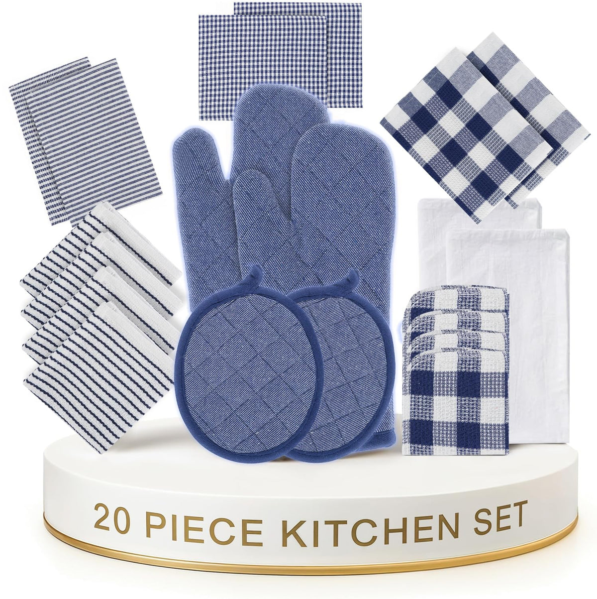 LANE LINEN 100% Cotton Kitchen Dish Cloths, Ultra Soft Absorbent Quick Drying Dish Towels, Multiweave Wash Cloths Dish Towel Sets, 13x28 Inches, 4 Pack - Grey