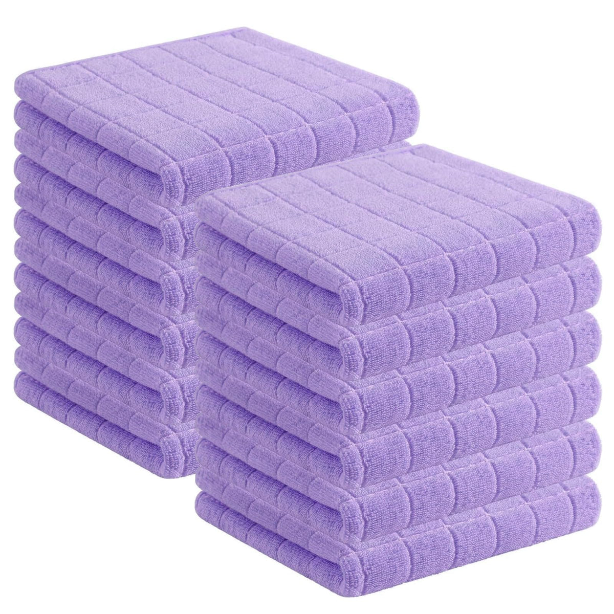 Homaxy 100% Cotton Terry Kitchen Towels, 4 Pack, Black