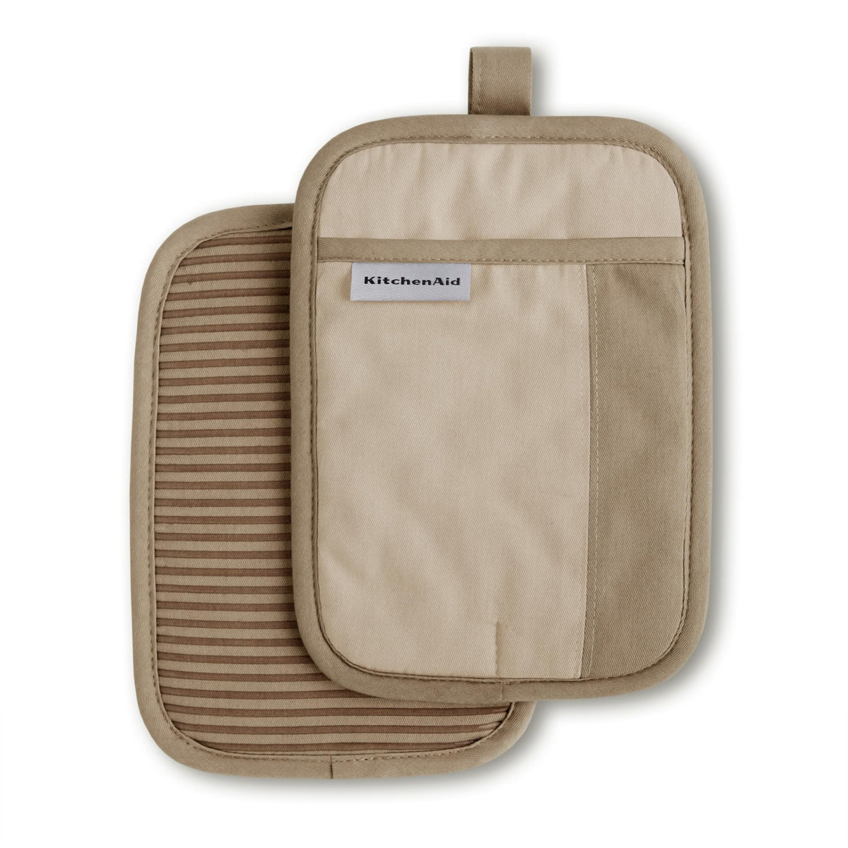 KitchenAid Beacon Two-Tone Non-Slip Pot Holder Set, Majestic Yellow, 7"x10", 2 Piece