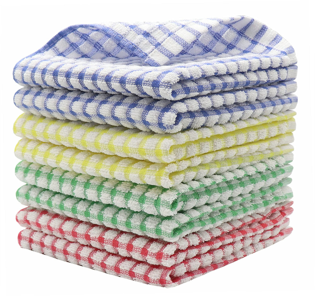 Cotton Dish Rags Dish Cloths For Washing Dishes,8Pack,11.8”x11.8”, MixColor