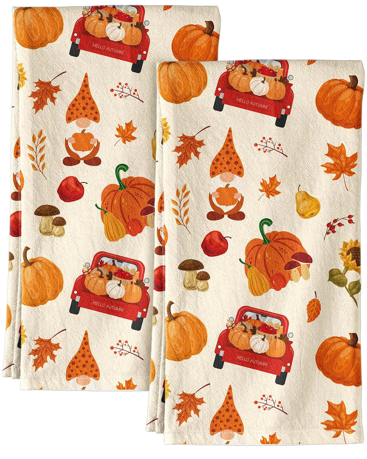 Miss Adola 150GSM Flour Sack Kitchen Towels Set of 2, Vintage Flower