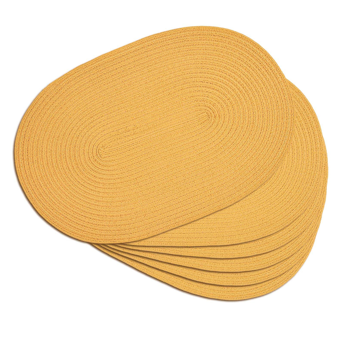 Placemats Set of 6, Woven Oval Braided Dining Table Mats(Brown)