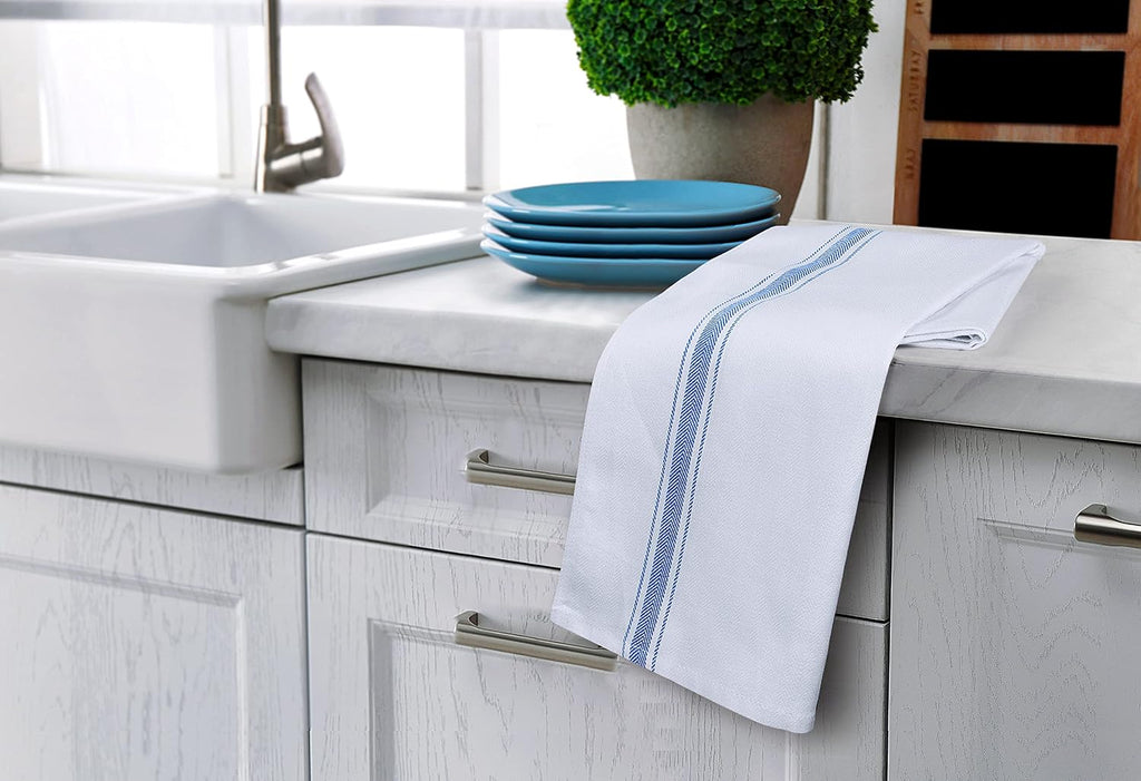 Utopia Towels Blue Dish Towels [12 Pack - 15 x 25 in] 100% Ring Spun Cotton