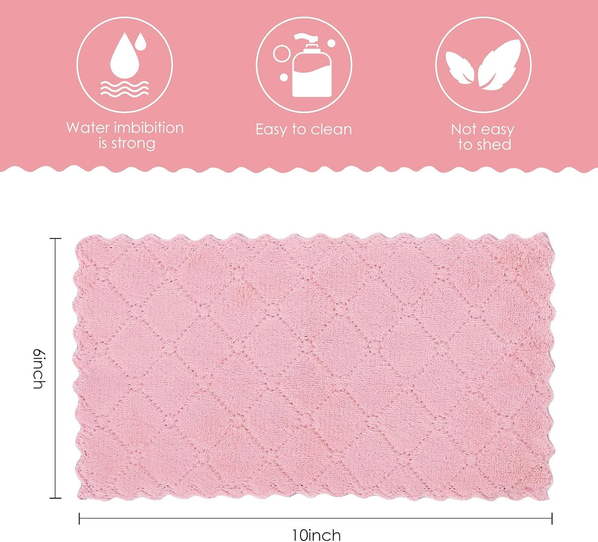Rachan 22Pack Kitchen Dish Cloths,Reusable Dish Towels,Nonstick Oil Washable Fast Drying,Super Absorbent Coral Velvet Cleaning Cloths for Cleaning Tableware,Kitchen,Bathroom (Green-grey10 x 6")