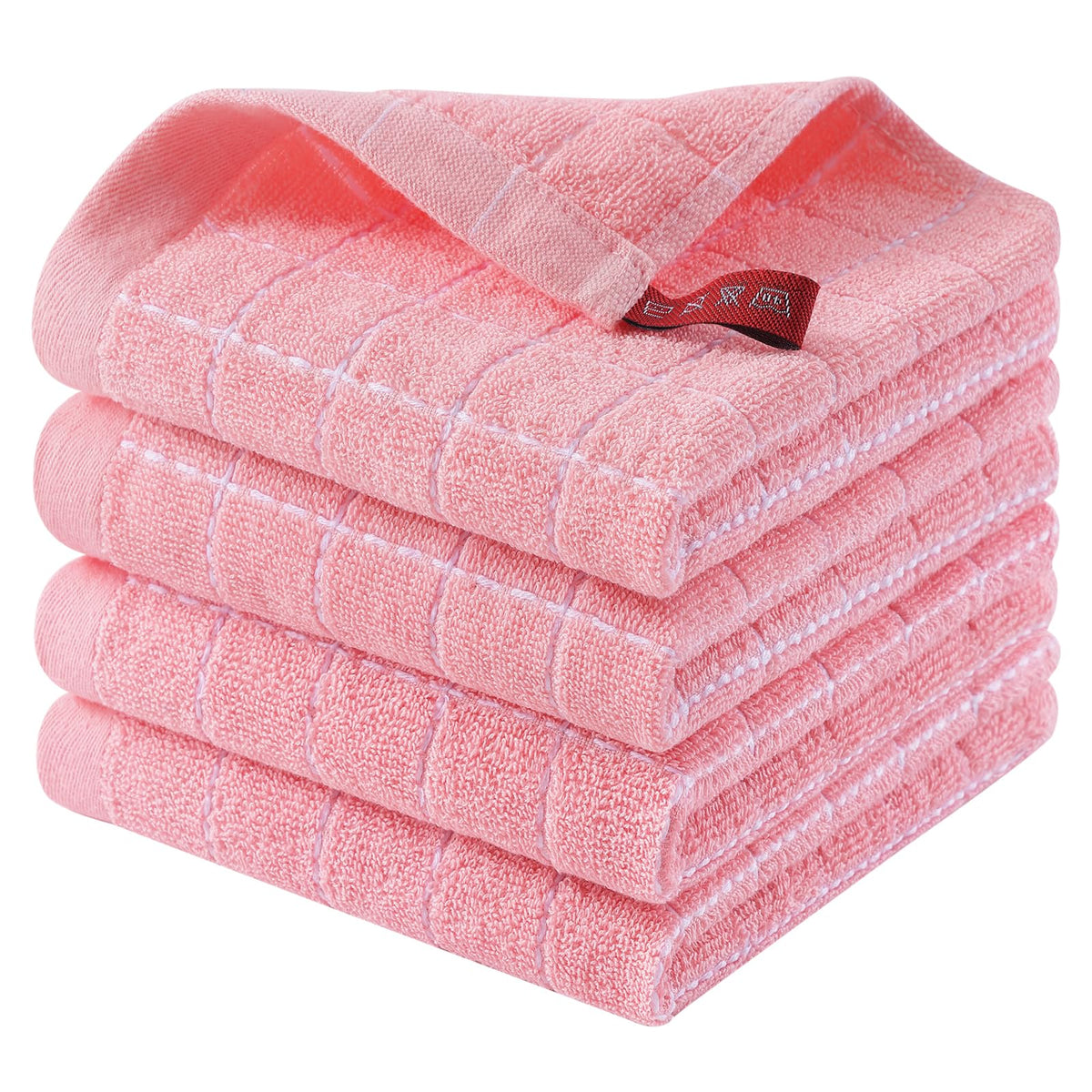 Homaxy 100% Cotton Terry Kitchen Towels, 2 Pack, Black