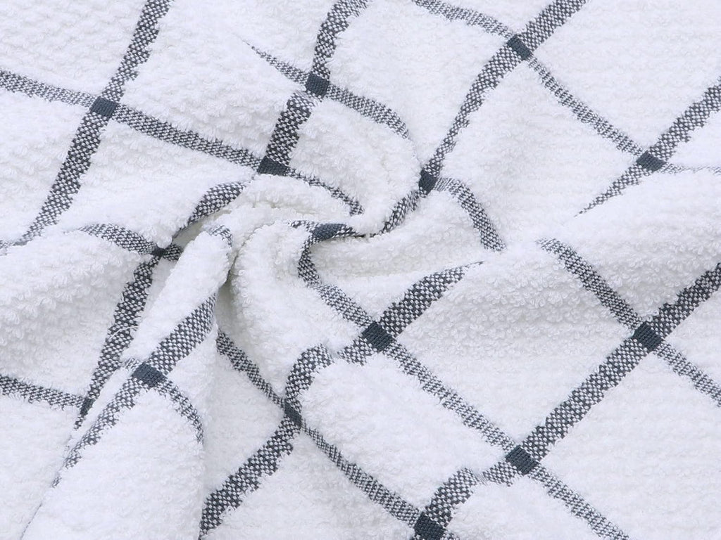 Cotton Dish Towels for Kitchen, Dish Rags, 12 x 12 Inches, 8pc, Grey