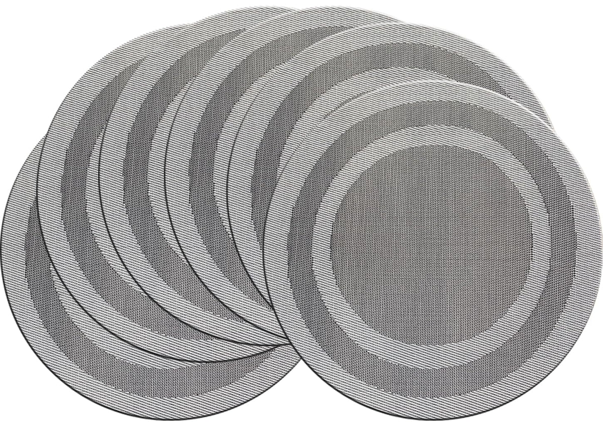 PIGCHCY Place Mats Heat-Resistant Non Slip Placemats Easy Wipe Clean Table Mats Woven Vinyl Placemats for Dining Table(Set of 6, Brown)