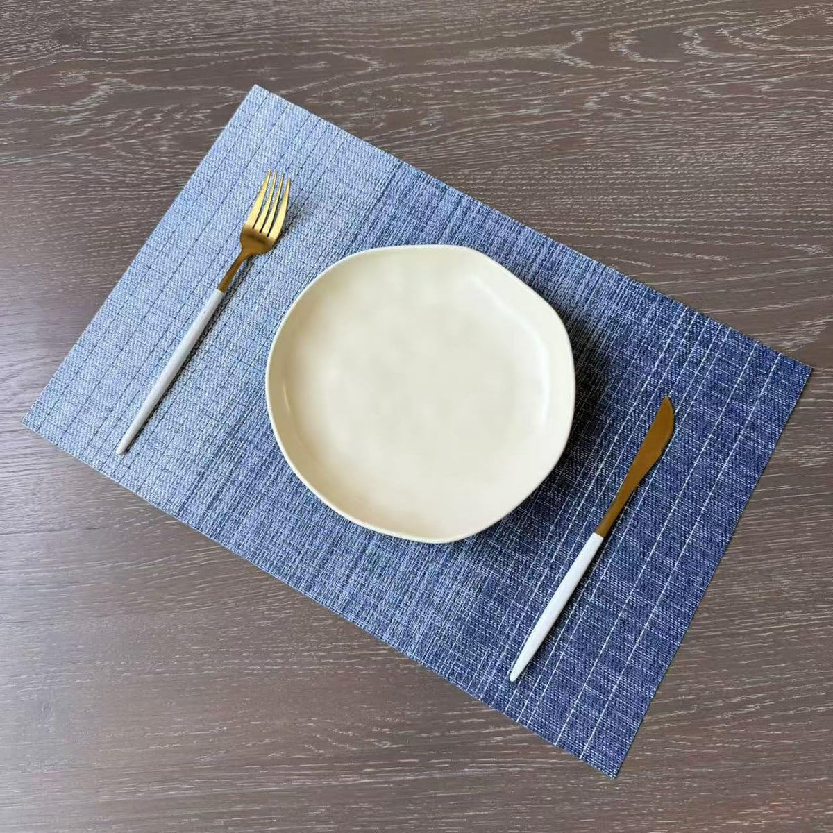 Zupro Pink Placemats Set of 4 Woven PVC 18"x12" for Indoor Outdoor Usage