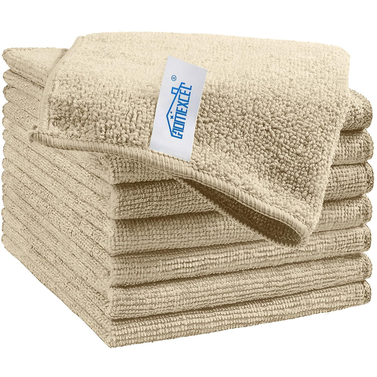 HOMEXCEL Microfiber Cleaning Cloth, Kitchen Towels 12 Pack, Lint Free, Scratch-Free, Highly Absorbent, Reusable Dish Towels for Kitchen and Household