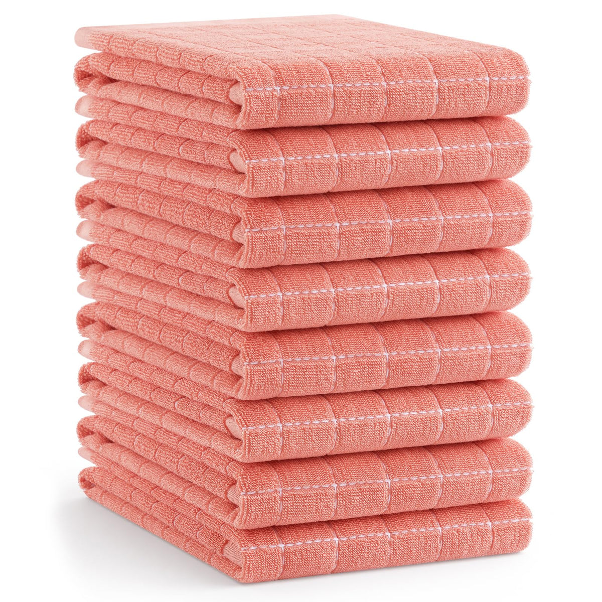 Homaxy 100% Cotton Terry Kitchen Towels, 4 Pack, Black