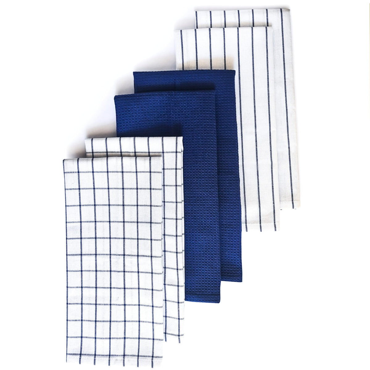 Cotton Dish Towels For Kitchen Drying - Highly Absorbent Wide Beige Striped Plaid Tea Towels - 18"X28" Set Of 6 Farmhouse Linen Dishtowels In Bulk - Pano De Prato Para Cozinha - T Towles Towls
