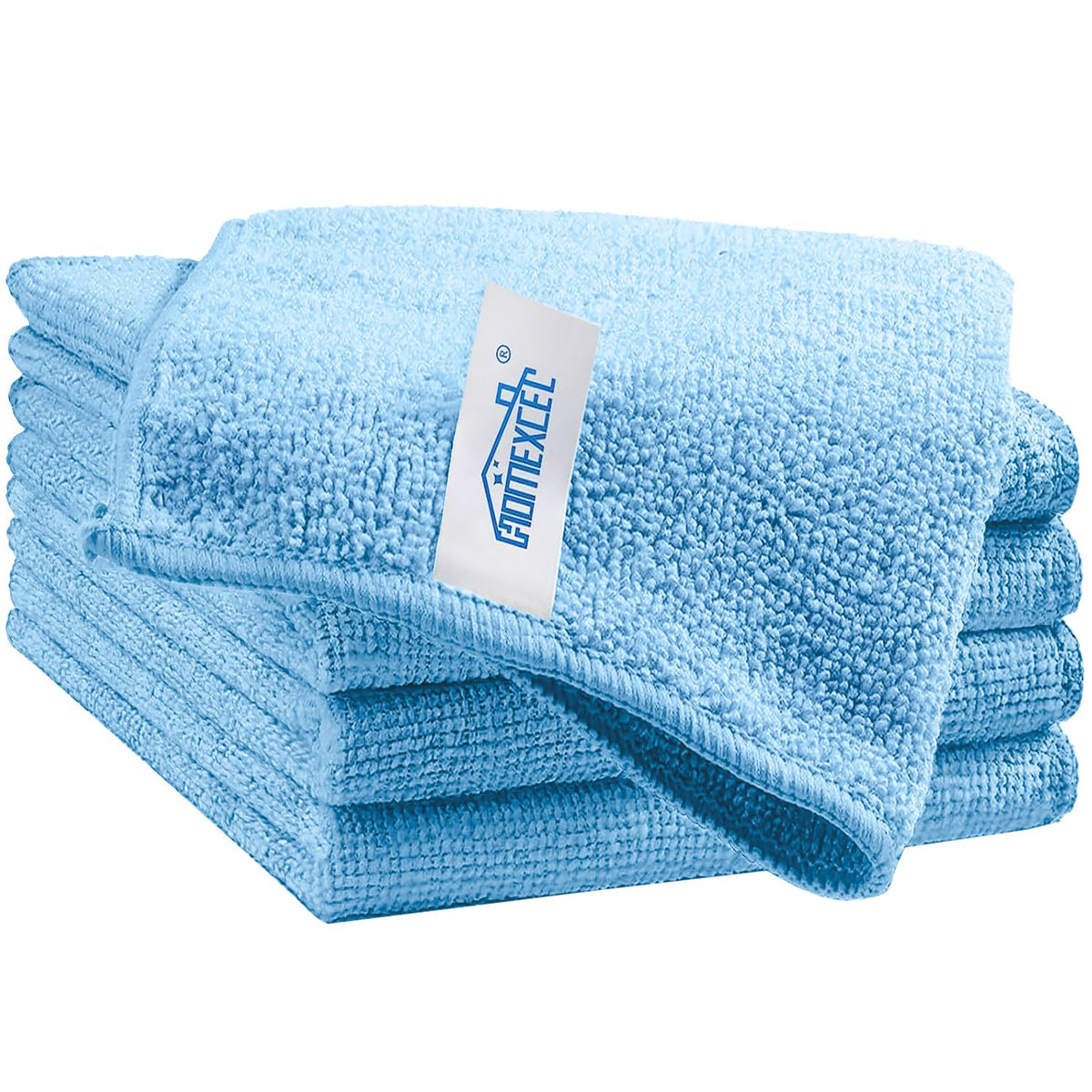 HOMEXCEL Microfiber Cleaning Cloth, Kitchen Towels 12 Pack, Lint Free, Scratch-Free, Highly Absorbent, Reusable Dish Towels for Kitchen and Household