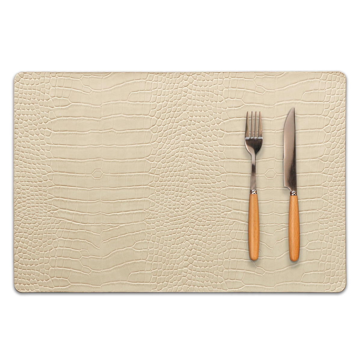 Set of 4 Faux Leather Placemats, PU Table Mats, Waterproof, Stain Resistant, Heat Resistant, Easy to Clean for Kitchen Dining Table,Conference Table