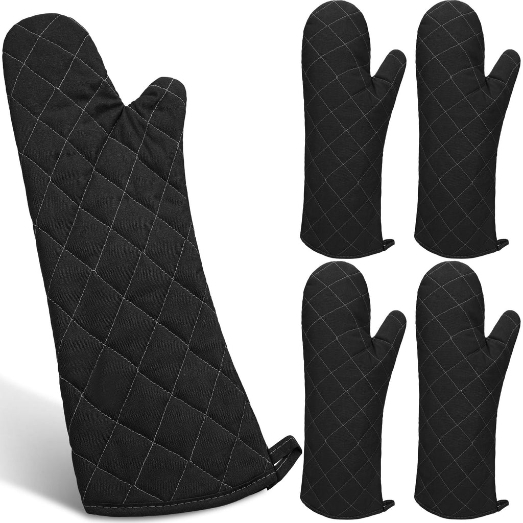 2 Pairs 17 Inch Extra Long Oven Mitts Heat Resistant, Grey