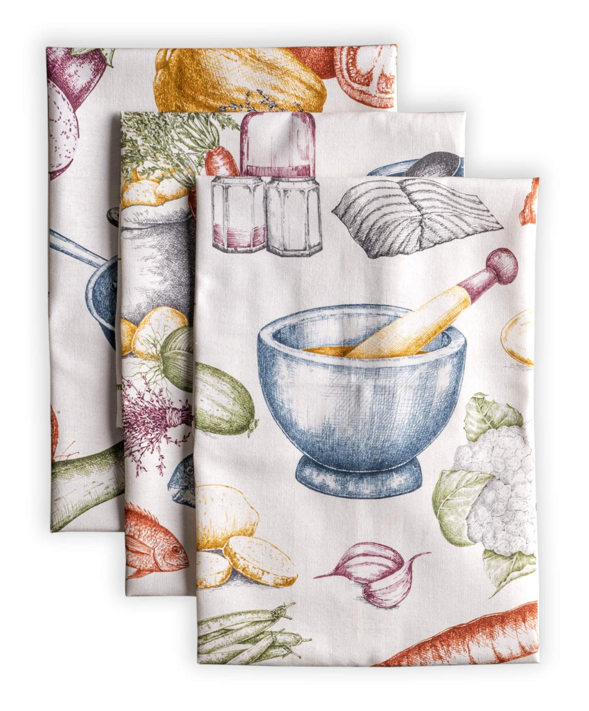 Maison d' Hermine Kitchen Towels Set of 3 Reusable 100% Cotton 27.50" x 20"