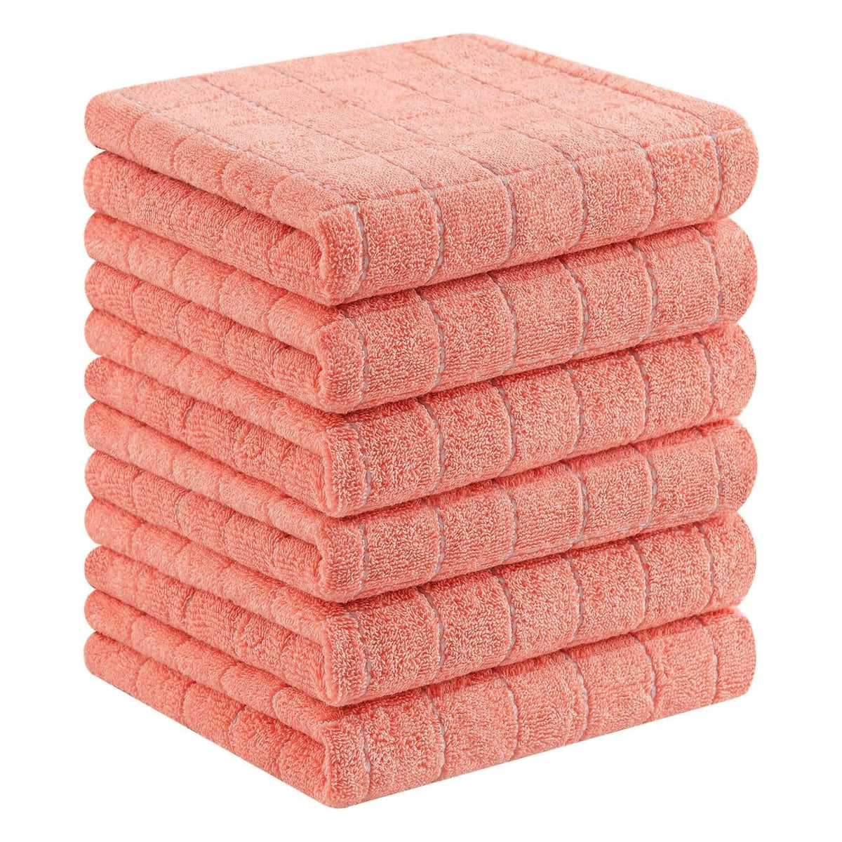 Homaxy 100% Cotton Terry Kitchen Towels, 4 Pack, Black