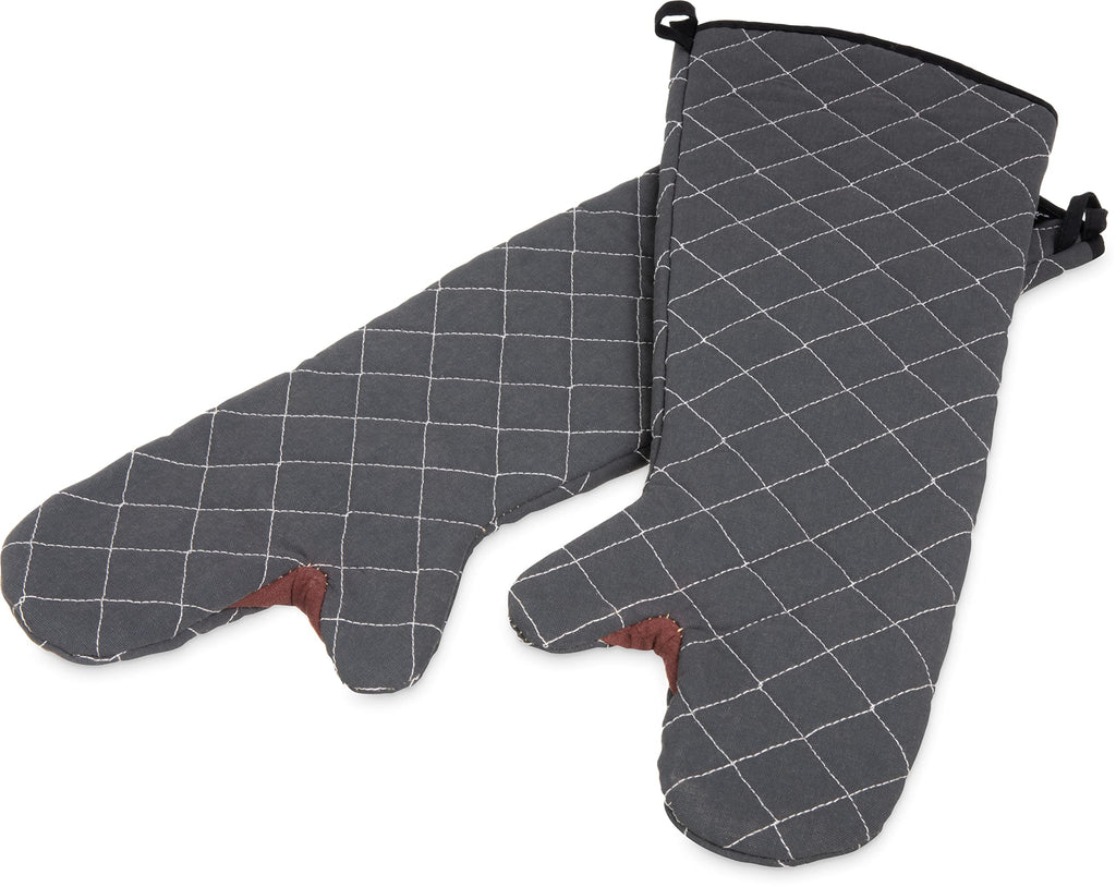 San Jamar 800FG24 BestGuard Commercial Heat Protection Up to 450° F Oven Mitts (Pair), 24" Length, Tan, 1 Count (Pack of 1)
