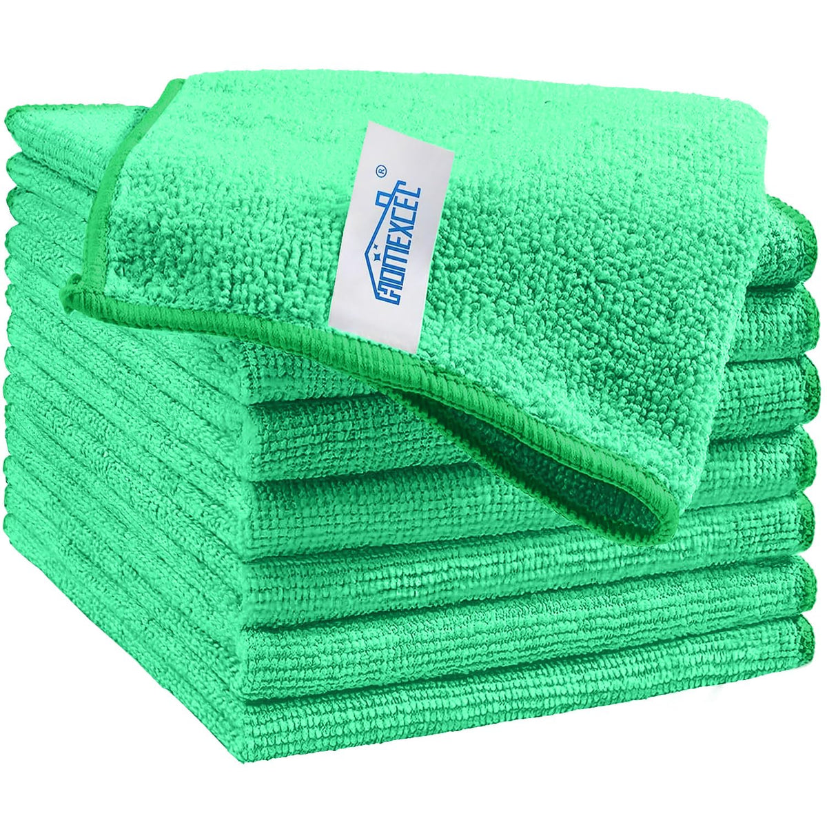 HOMEXCEL Microfiber Cleaning Cloth, Kitchen Towels 12 Pack, Lint Free, Scratch-Free, Highly Absorbent, Reusable Dish Towels for Kitchen and Household